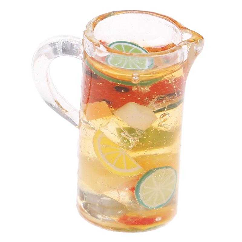 

1Pc 1: 12 Кукольный дом Миниатюра Фруктовый чай Чашка Симулятор Напиток МодельНая игра