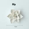 Modern Ceramic Lily Flower Wall Hanging Crafts Home Livingroom TV Background Wall Mural Decoration Hotel Store Wall Ornaments