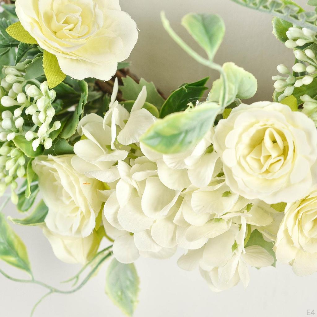 13palcový věnec z umělých květin Jarní zelená girlanda na přední dveře závěsná girlanda vnitřní i venkovní