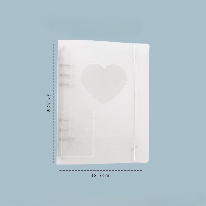 

Папка-біндер А5 Фотоальбом Обкладинка Серце-кохання Книга для зберігання Тримач для карток Зберігання наліпок Зберігання маленьких карток Порожнистий DIY чистий