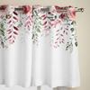 Rose Flower Leaves Window Curtains for Living Room Bedroom Curtain Modern Kitchen Blinds Drapes Curtains