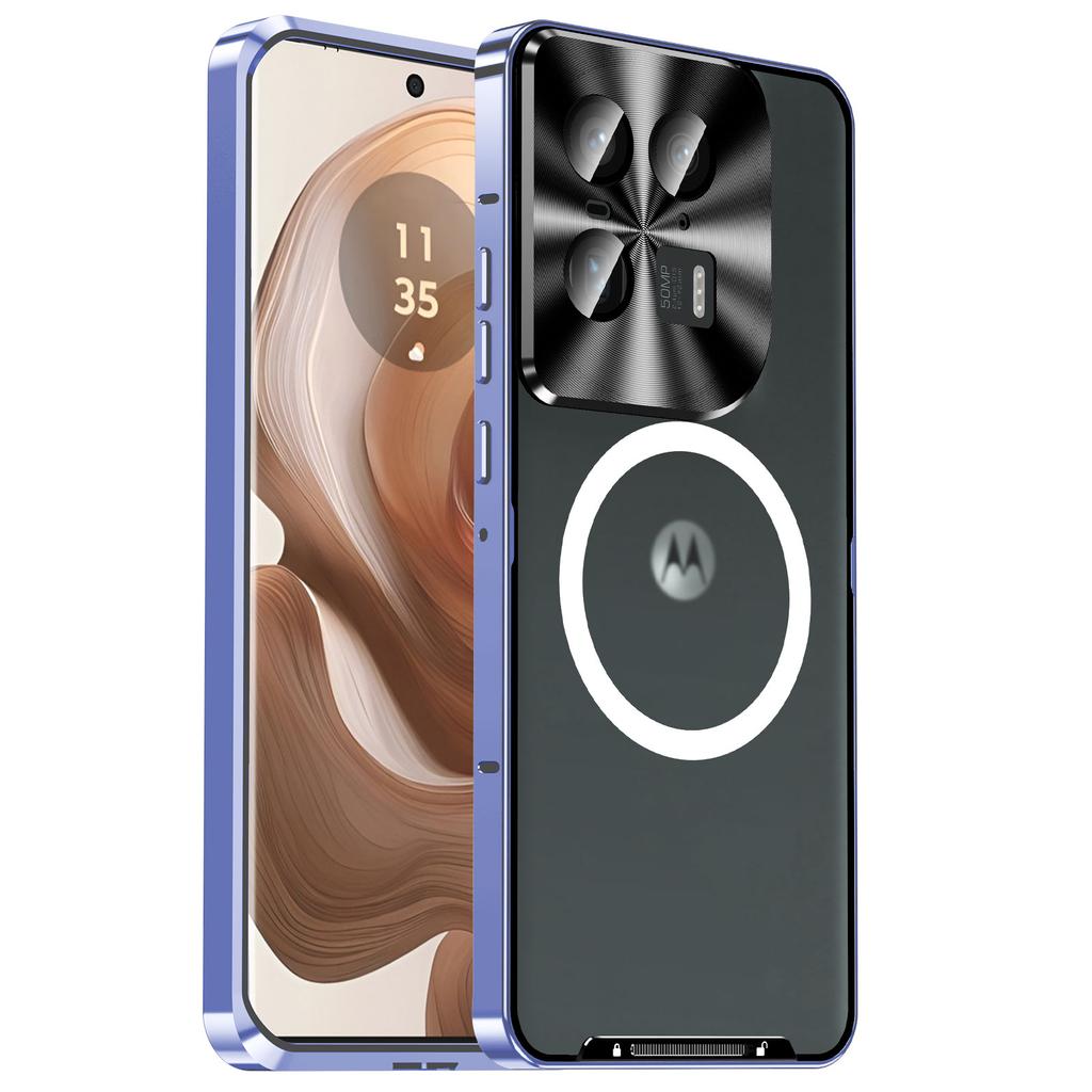 Magic Shield Magnetische Serie für Motorola Moto X50 Ultra 5G/Edge 50 Ultra 5G Hülle Metall+TPU Handyhülle mit Linsenschutz
