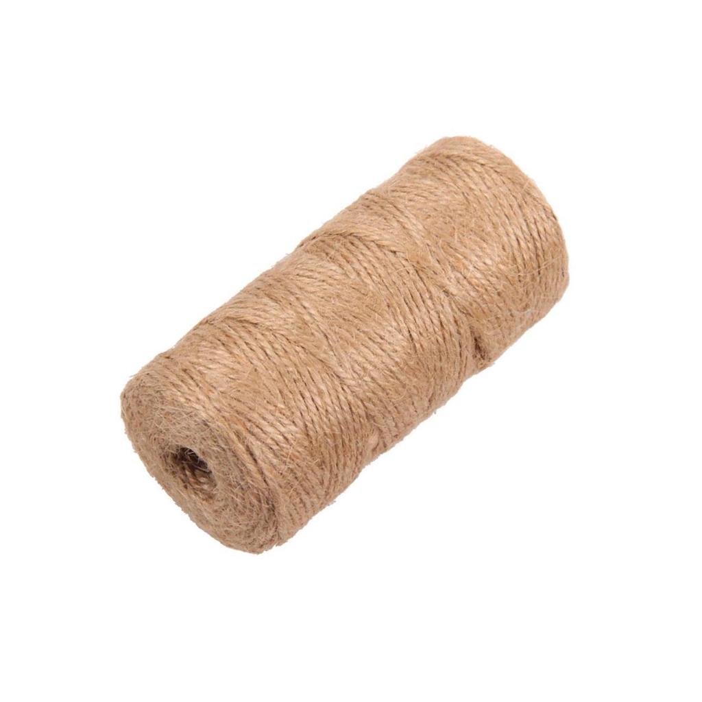 Versatile 100m Jute Cord 2mm String for Crafts DIY Gift Wrapping and Twine Rope Durable and Sustainable