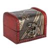 Vintage Small Treasure Chest Decorative Wooden Jewelry Lock Box Gift Case (Copper  )