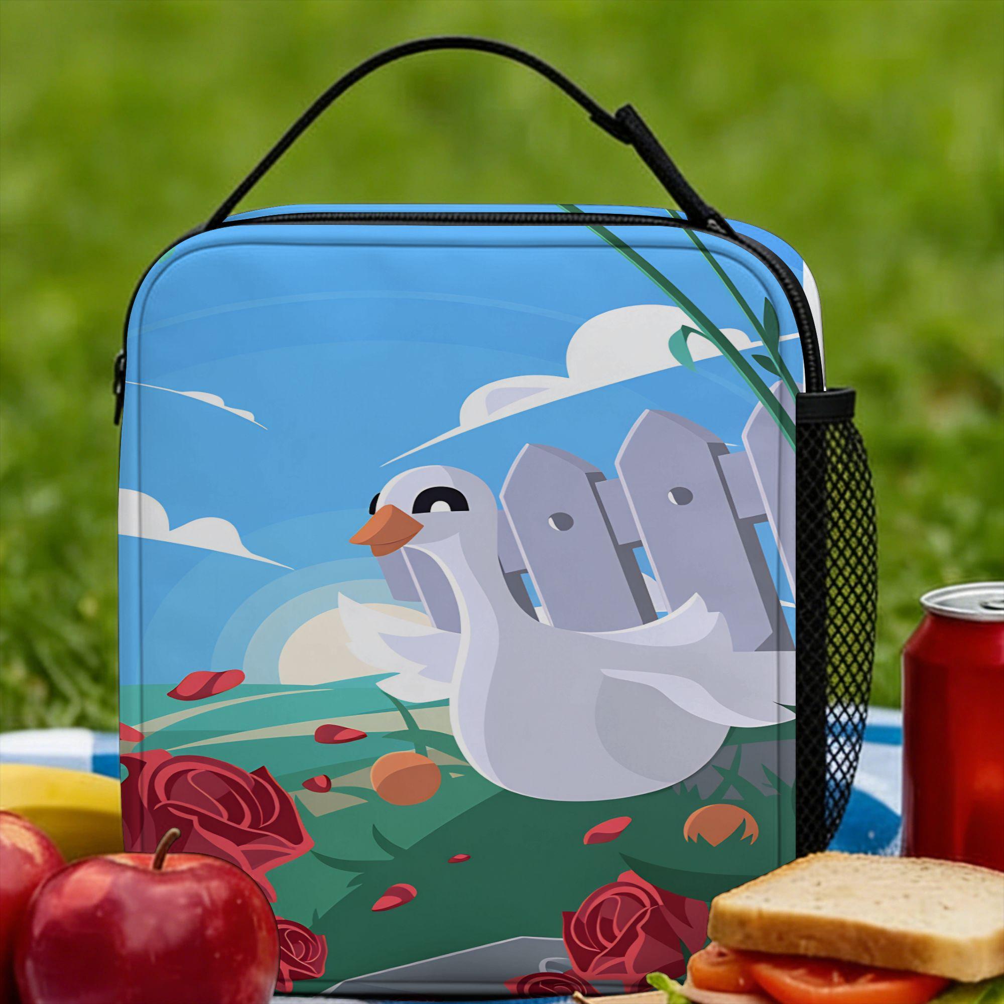 A-Adopts Me Lunch Bag Casual Lunch Box Office Portable Thermal Tote Handbags For Women Oxford Graphic Cooler Bag One Size