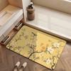 New Chinese-Style Flower Diatom Mud Floor Mat, Toilet Cushion, Door-To-Door Bathroom Quick-Drying Toilet Door Mat