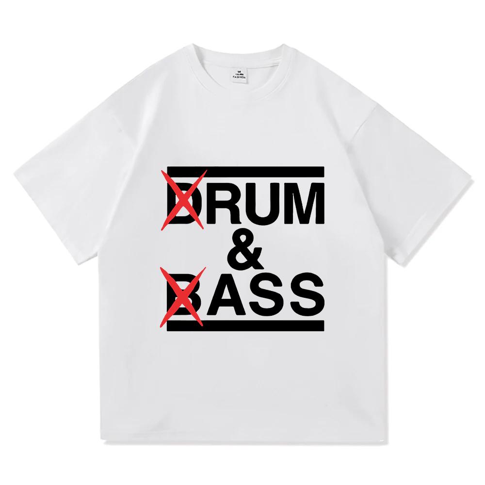 Funny Drum and Bass T Shirt Rum and Ass Lovers Jokes Short Sleeve 100% Cotton T-shirt Unisex Fashion Casual Tee Shirt Oversized