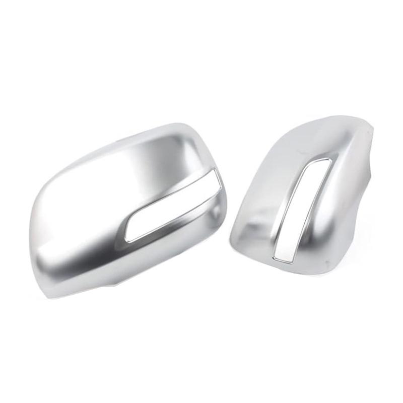 ABS Matte Silver Rearview Mirror Cover for 12-20 Toyota Land Cruiser