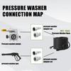Pressure Washer Swivel Adapter: 5000 PSI 304 Stainless Steel 360-Degree Rotation Prevents Hose Kinking - M22 to 3/8" Quick Connect Fitting - Anti-Tan