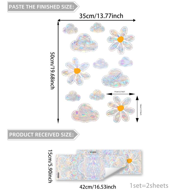 Adorable Bees Style Glass Sticker DIY Honeybee Wall Decals For Glass Windows Removable Sticker