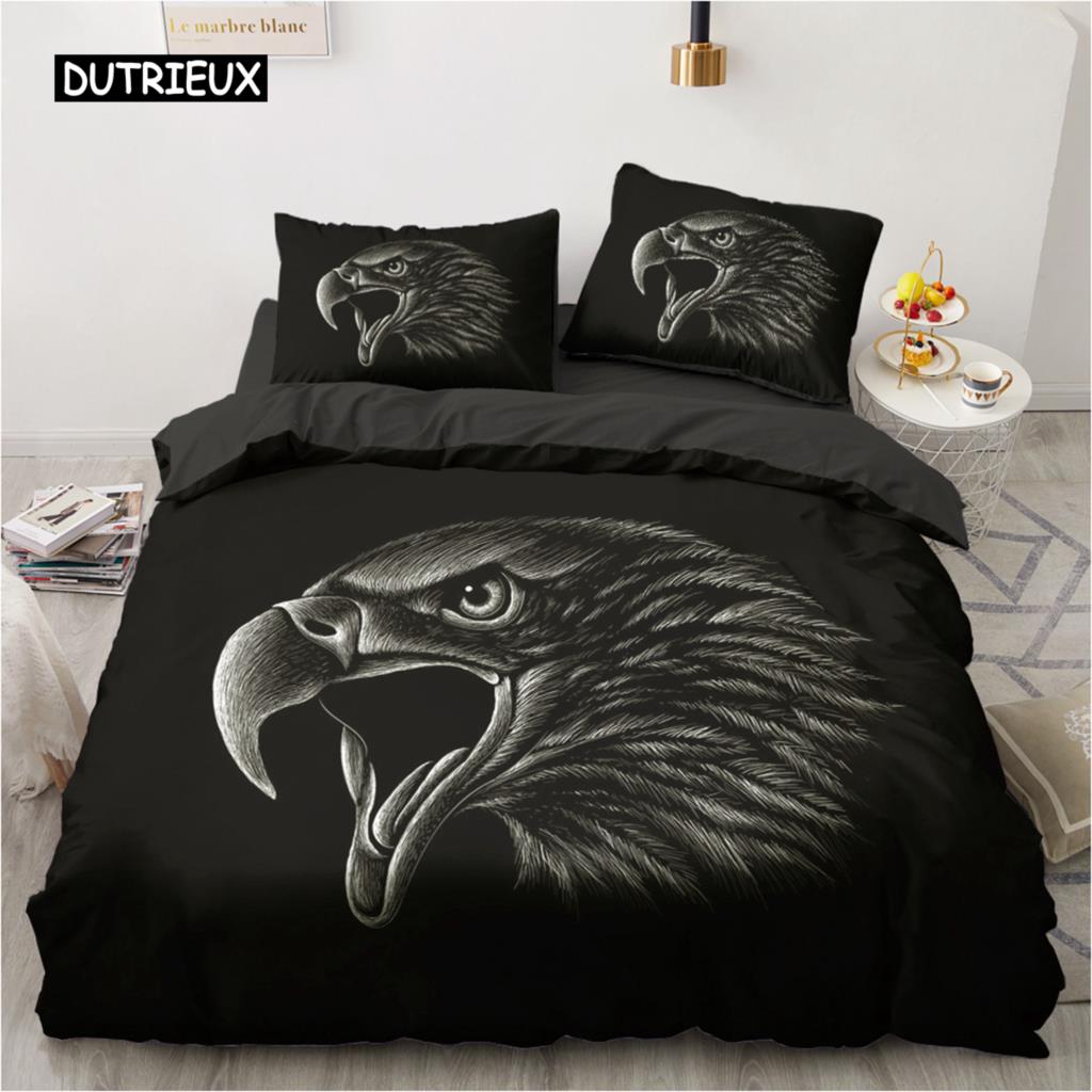 Schwarzes Tier Bettbezug Set Tigerdruck Bettwäsche Set für Kinder Jugendliche Einzelbett Twin Doppelbett Queen King Größe Polyester Steppdeckenbezug