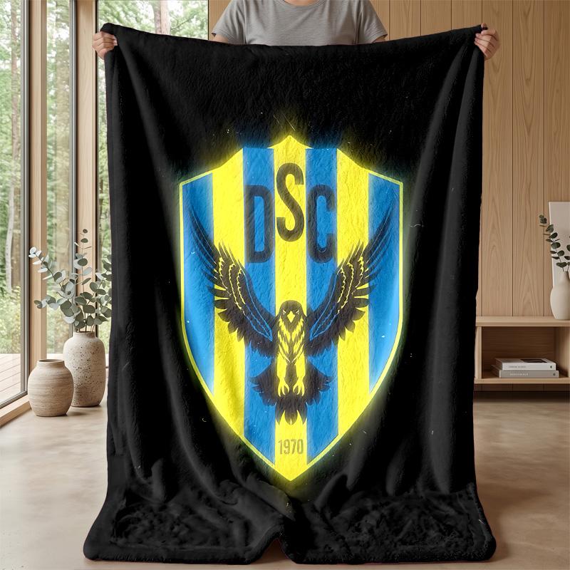 Duhok Sport Club Theme Blanket Soft Flannel Blanket Plush Throw Blanket Cozy Sofa Bed Blanket for Home Decor