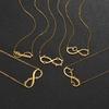 Atoztide Personalized Custom Infinity Name Necklace for Women Stainless Steel Clavicle Pendant Link Chain Birthday Jewelry Gift