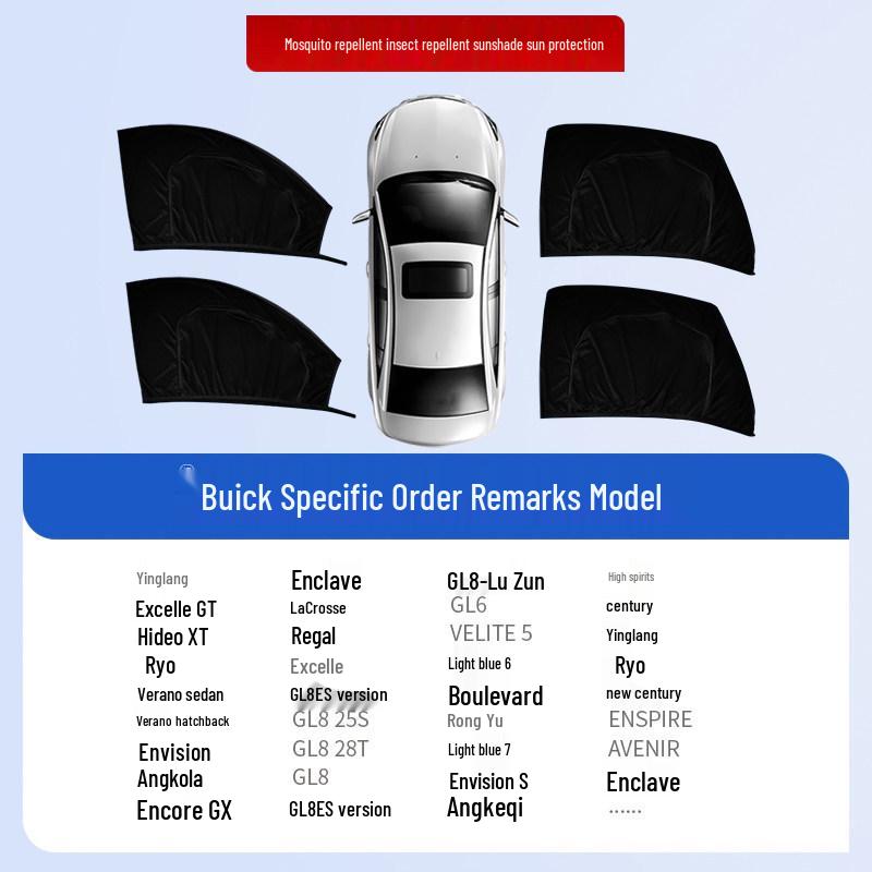 Car Window Sunshade & Anti-Mosquito Mesh Curtain for Privacy and Insect Protection