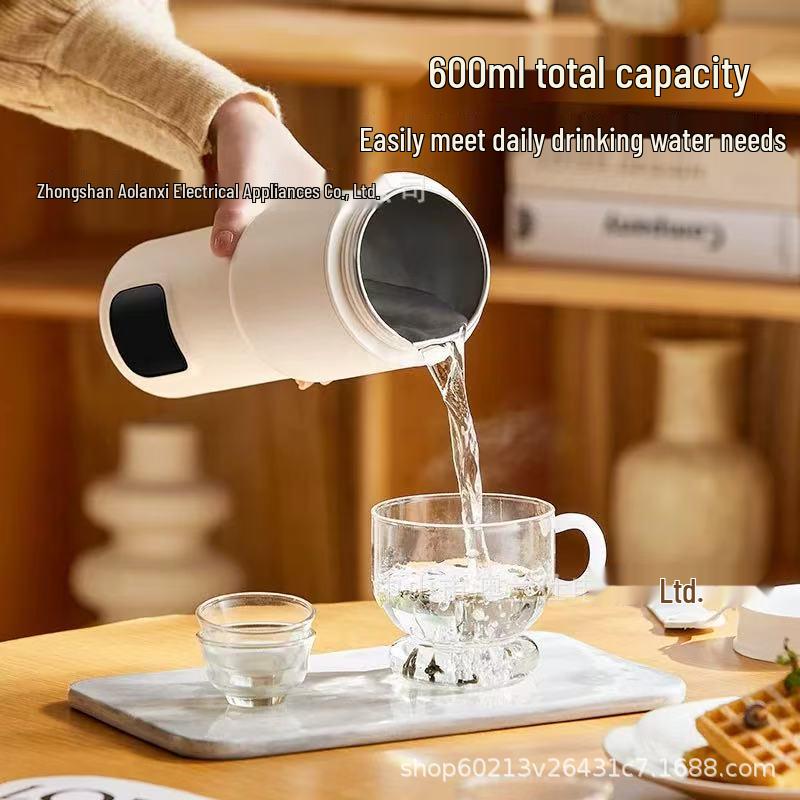 Portable Electric Kettle, Insulated Heating Cup for Office & Travel.