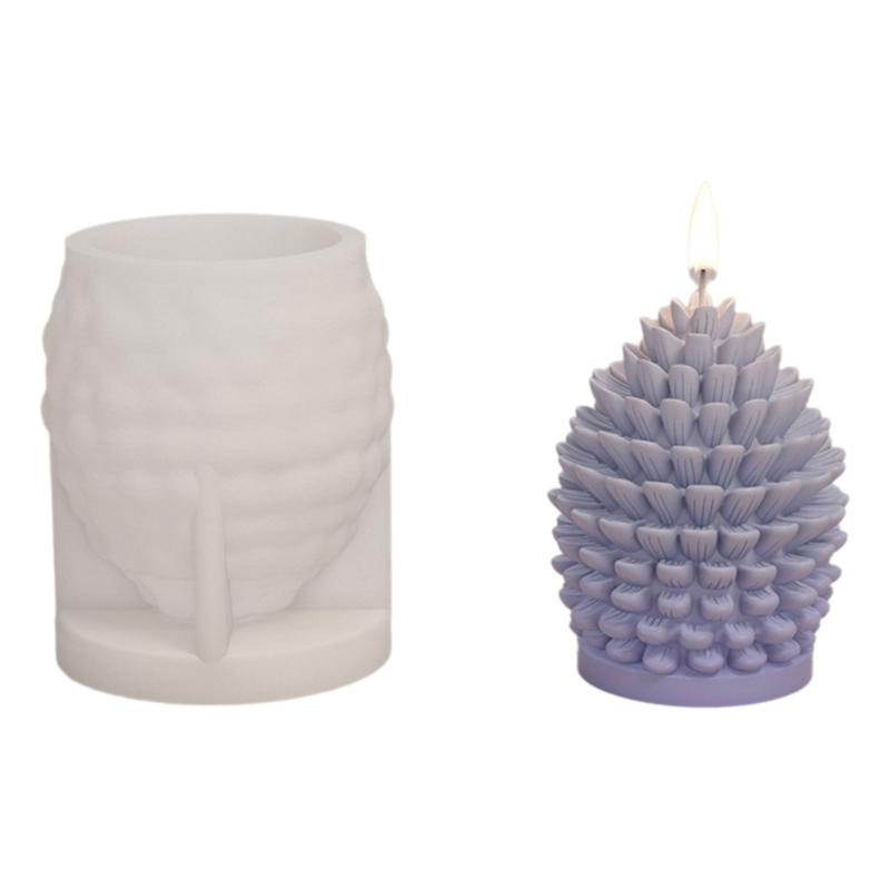 Christmas Tree Pinecones Silicone Candle Molds for Epoxy Resin Soap Making Chocolate Fondant Silicone Mould for Baking