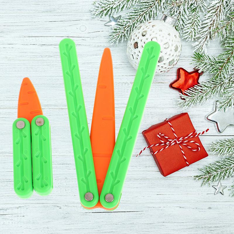 3D Printing Gravity Radish Knife Mini Carrot Model Push Card Decompressionn Toy Student Prize Children'S Cognitive Toys