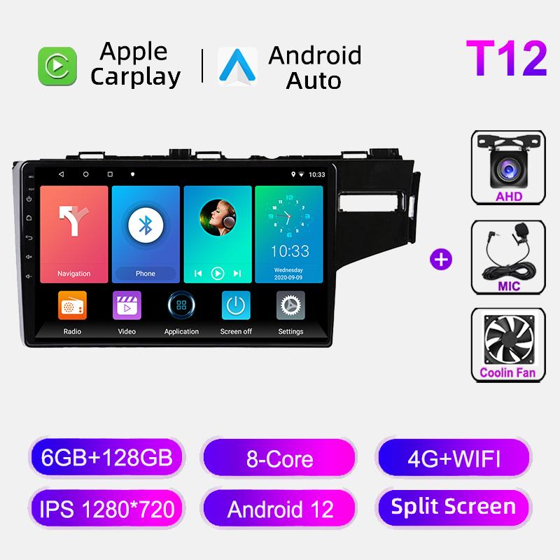 Car Radio Android For Honda Jazz 3 2015-2020 Fit 3 GP GK 2013-2020 Multimedia Video Player 4G WIFI Navigation GPS Carplay Stereo