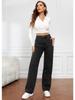 High Waist Women's Light Wash Wide Leg Jeans - Plus Size Casual Fit