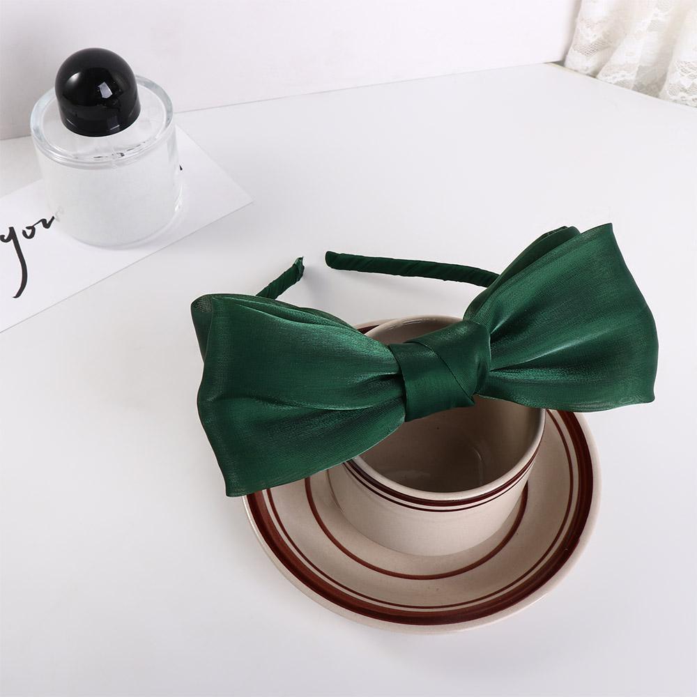 Mesh Barrette Headwear Bright Silk Hairband Bow Hair Hoop Korean Style Hairband Women Headband