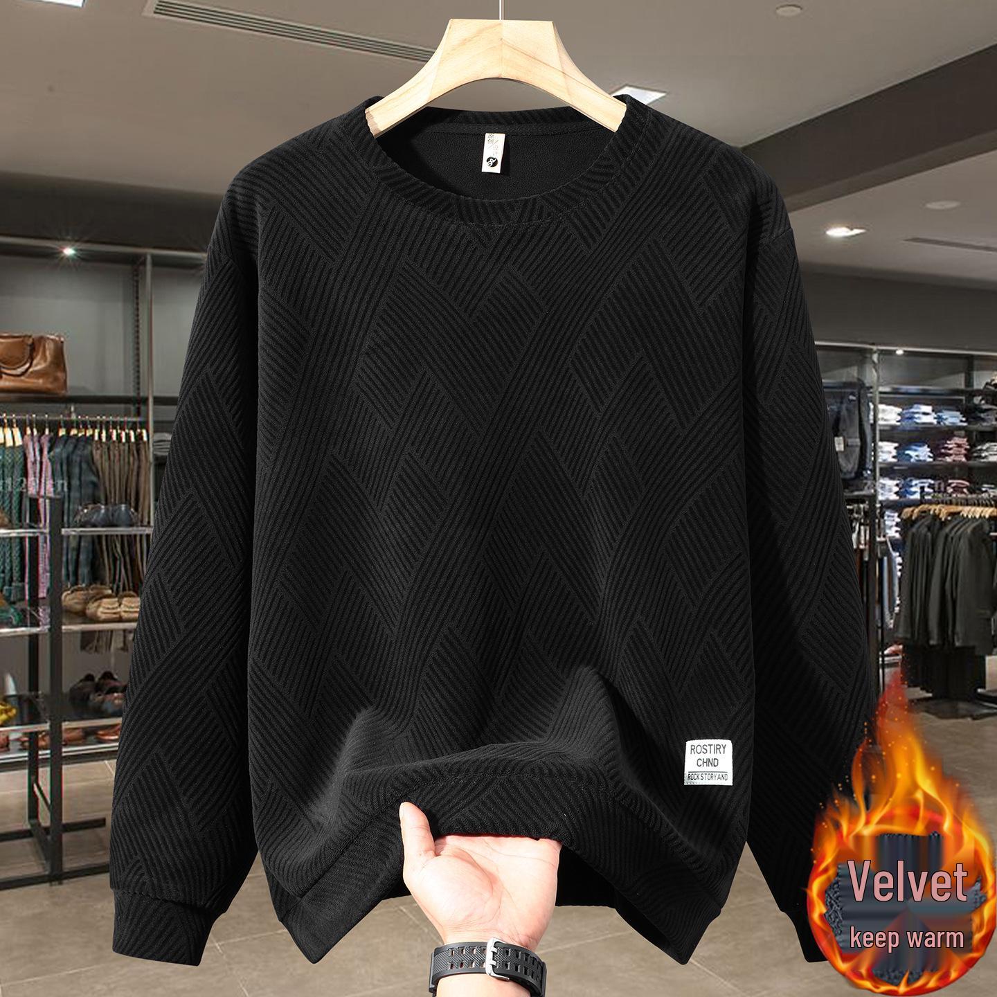 

2025 Men s Plus Size Sherpa Fleece Hoodie - Extra Large, Winter Warm, Thick Velvet Layer 6XL for 210-230 lbs