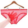 Men Seamless Ice Silk Briefs Low-rise Ultra-Thin See-through Panties Solid Color Quick Drying Underwear