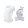 Practical Sturdy Silicone Mold Accessory for Crafting Supplies Lovely 3D Bear Figurines In Resin and Gypsum Materials