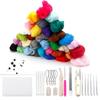 DIY Crafts Foam Mat Starter Tool Kit Felting Needle Felting Kit Wool Roving Sewing Tool Set