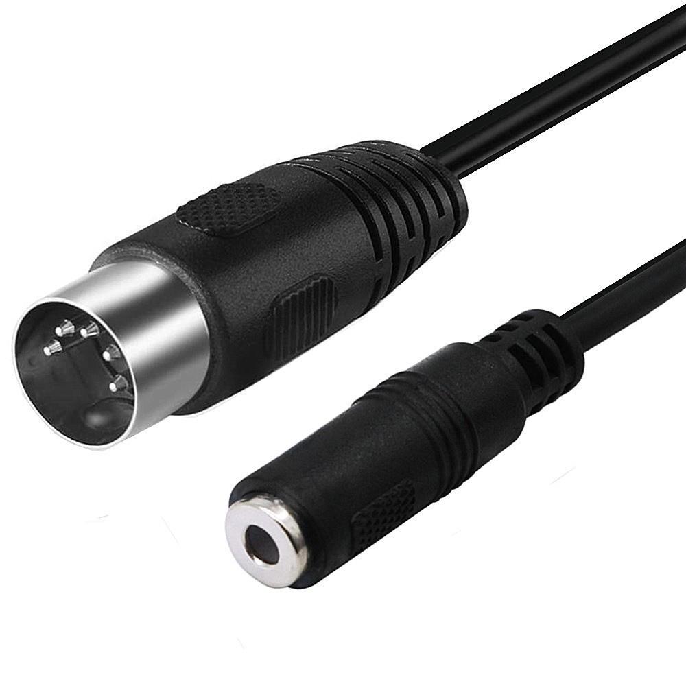 3.5mm Female Din 5 Pin MIDI Cable DIN5P Male Conversion Cable Audio Adapter Cord High Quality Stereo Jack Audio Extension Cord