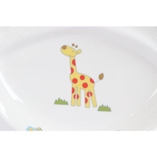 22cm Three-Compartment Lunch Plate by Maruku Paju (Official) - Water-Resistant, Shatter-Resistant, Suitable for Children, Dishwasher and Microwave Saf