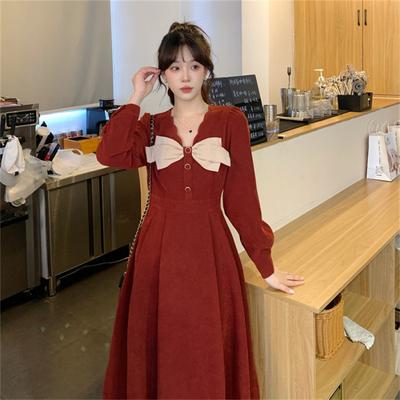French Vintage Elegant Dress Women Party Long Sleeve Lace Black Y2k Midi Dress Autumn Winter  Dress