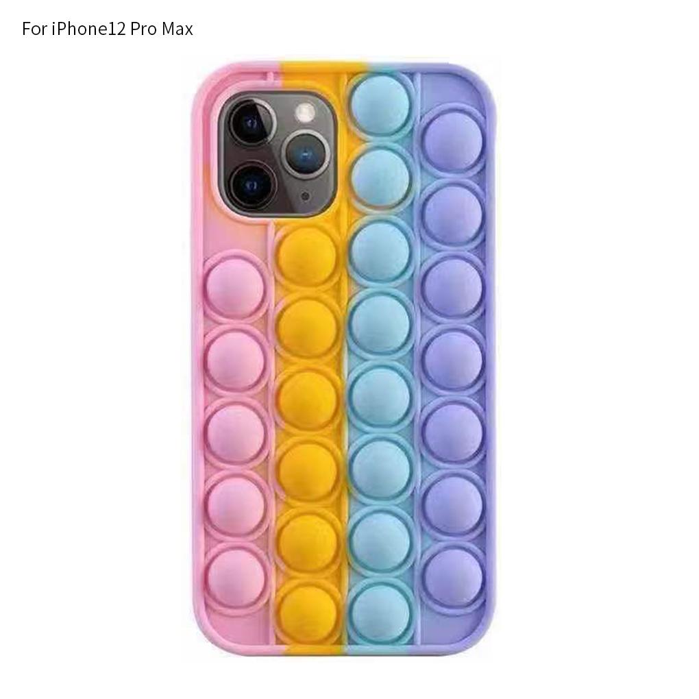 

Colorful for 12 Pro Fidget Rainbow Silicone Soft Case Phone Cover New