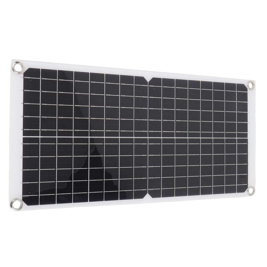 Solar Panel Kit, Monocrystalline Battery Maintainer Solar Charges Controller and Suction Cups, Flexible 17W 18V 0.94A with USB Port for Camping Car