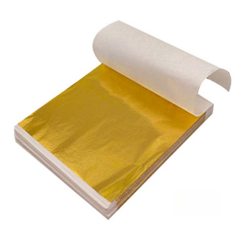 100 Sheets of Gold Foil Paper/Buddha Statues Various Colors Furniture Light Fixtures Handicrafts Decoration Color Aluminum Foil