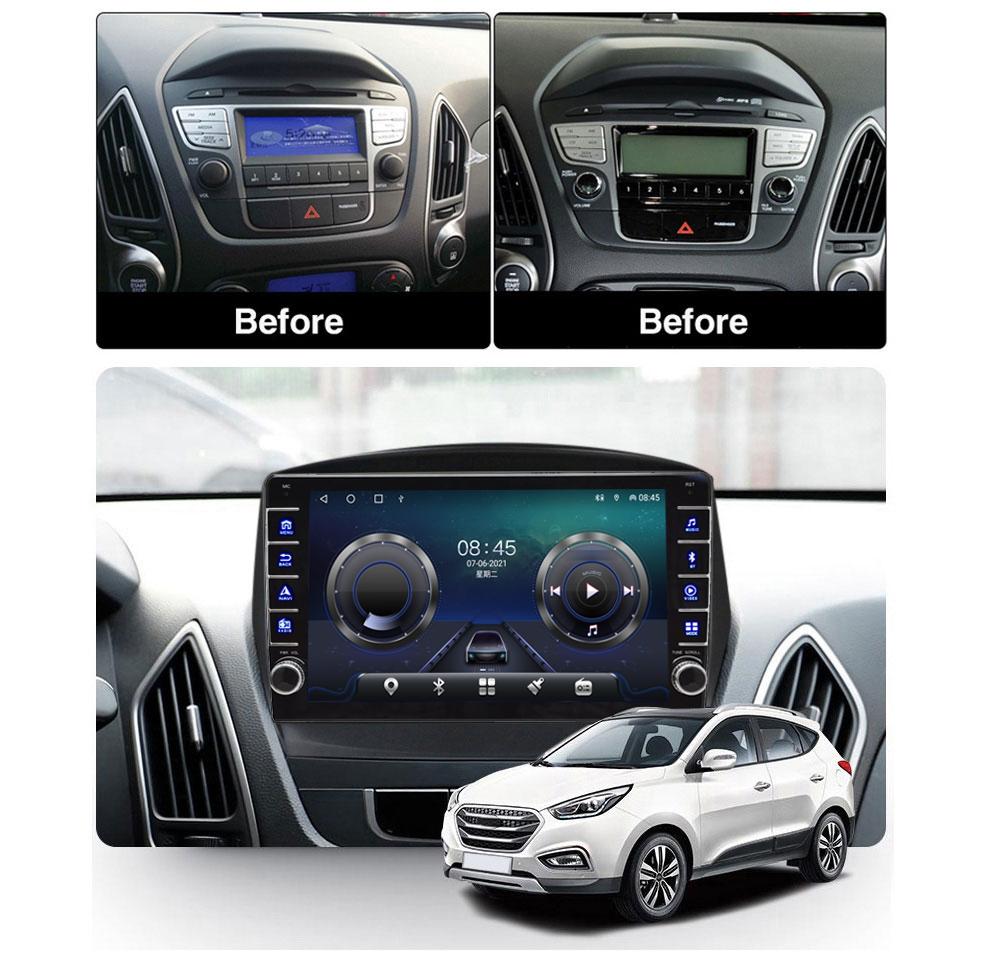 2Din For Hyundai IX35 Tucson 2 LM 2009-2015 With Button Knob Android Car Stereo Radio Multimedia Video Player Navigation GPS Carplay 2+32GB