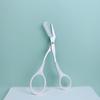 Pink Stainless Steel Eyebrow Trimming Scissors with Built-in Comb for Precise Grooming
