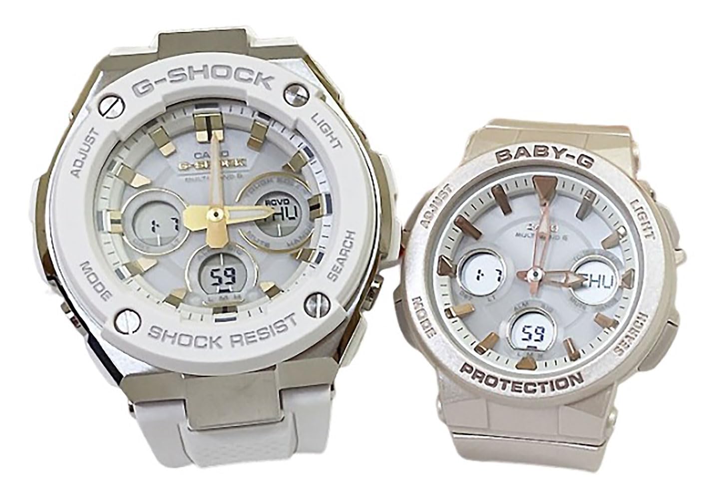 

[Casio] CASIO Pair Watch G-SHOCK G-Shock BABY-G Baby G Ana-Digi Radio Solar Genuine Pair Case Set of 2 GST-W300-7AJF BGA-2510-4AJF Watch