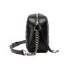 Gucci GG Marmont Series Logo Striped Chevron Quilted Leather Camera Bag Women Shoulder Bag Black 447632-UM8BN-1000