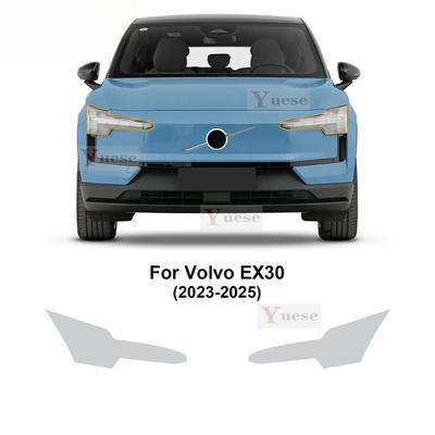 2 Pièces Film Protecteur de Phare de Voiture Transparent Fumé Noir Autocollant TPU Pour Volvo EX30 -2025