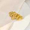 Kreative Engels-Sonnenblumen-Brosche Einfache Glänzende Süßigkeiten-Falten Adler Edelstahl-Pin