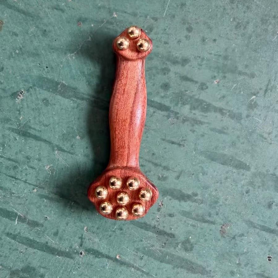 Sandalwood Lotus Copper Bead Eye Massager & Muscle Scraping Stick