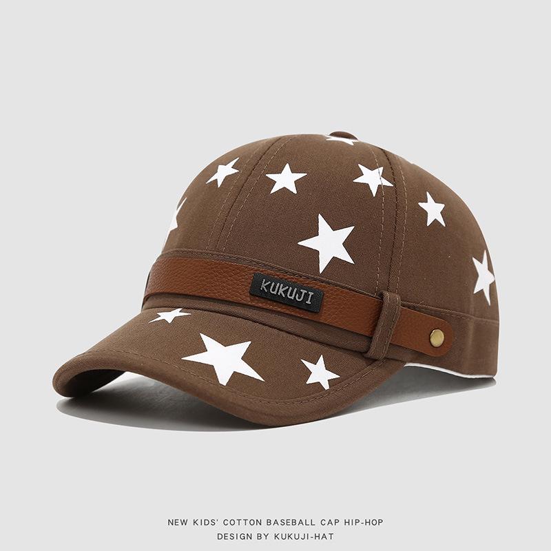 Korean Style Kids' Star Baseball Cap - Trendy Sun Hat for Boys & Girls