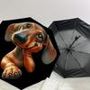 1PC dog paw Automatic Open/Close Umbrella with Windproof, 8-Rib Sturdy Canopy, Durable Ribs, Fashionable Design, Outdoor Accessory, Fun Prin, Holiday