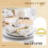 Polished Gold Zinc Alloy D-Shaped Napkin Ring