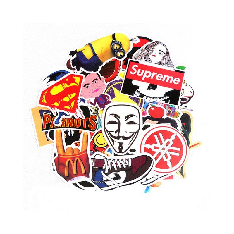Vibrant 50pcs Vinyl Stickers For Skateboard Guitar Travel Case With Cool Designs