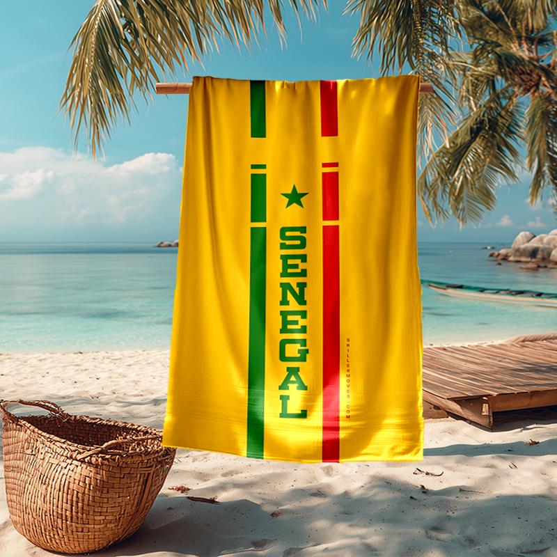 Senegal Fashion Beach Towel: Ideal for Summer Adventures Soft, Absorbent and Quick Drying Suitable for Swimming and Bathing
