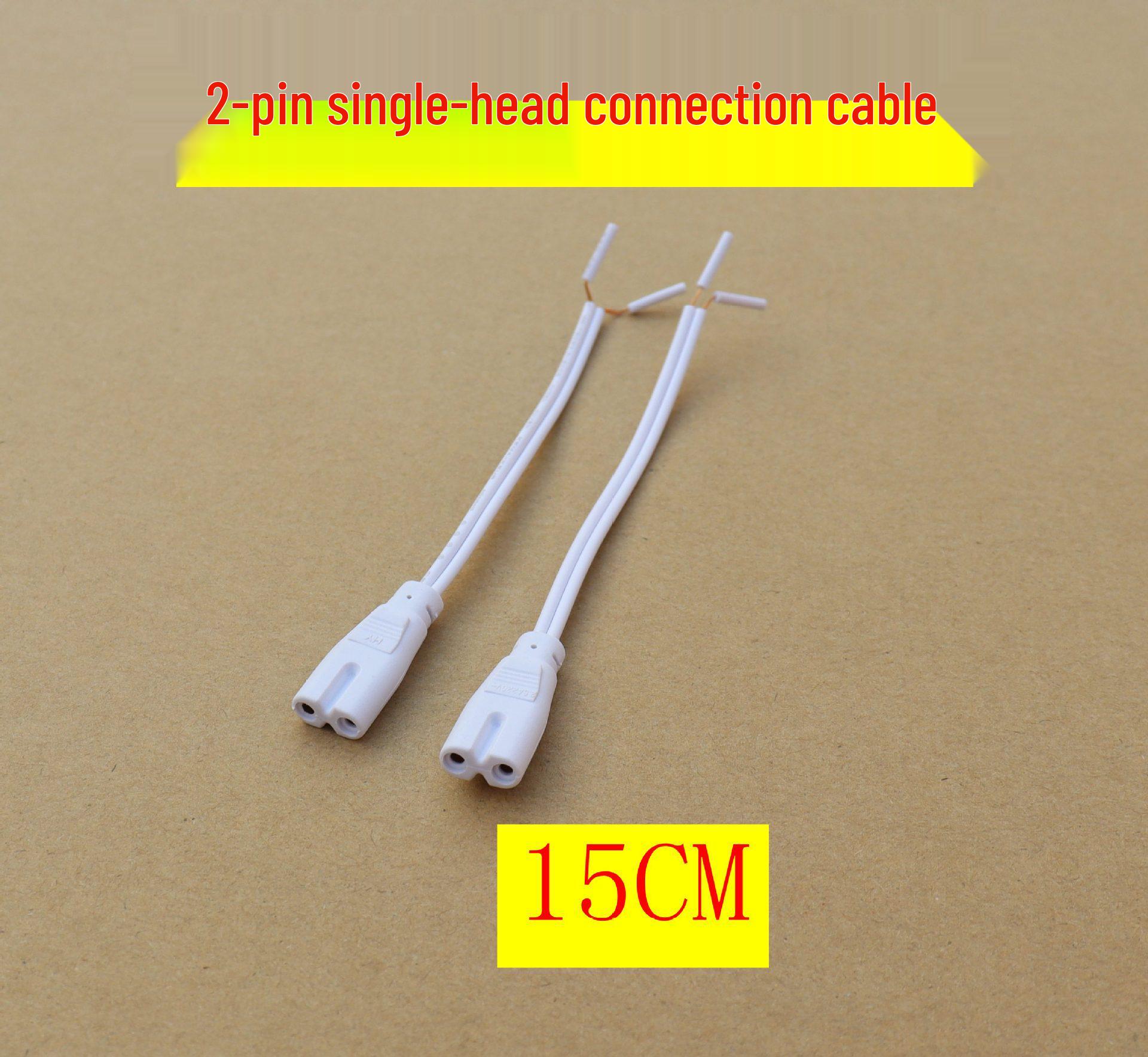 

LED Tube Connector: T4/T8/T5 Extension Cord with Double Plug Adapter for Fluorescent Lamp Holders