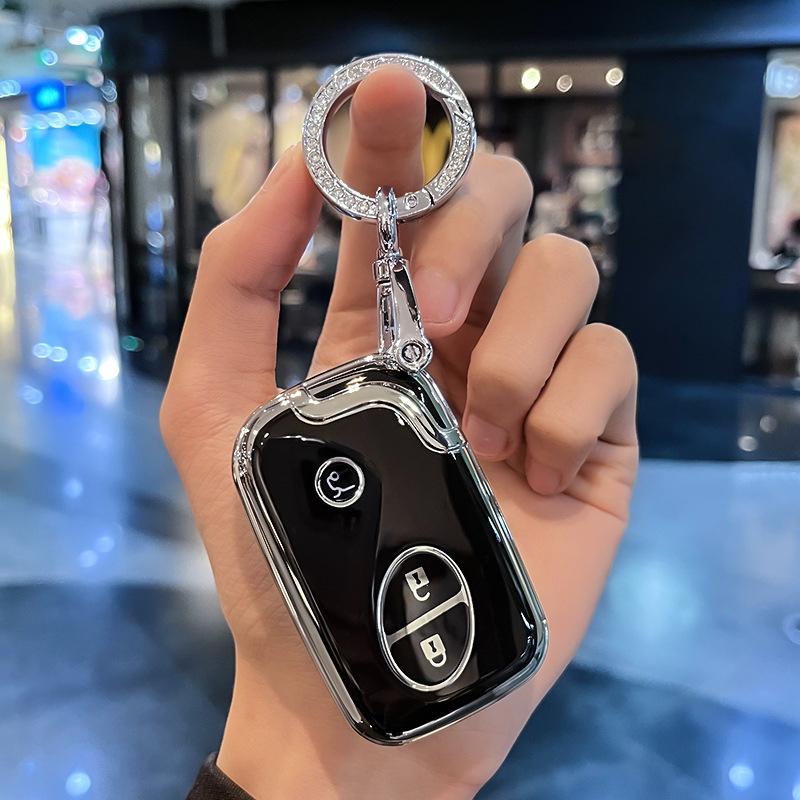 Silver Edge Tpu Style Car Key Case Cover Shell Fob Keychain Accessories For Lexus Is350 Rx350 Is250 Gs430 Es350 Gs350 Lx570