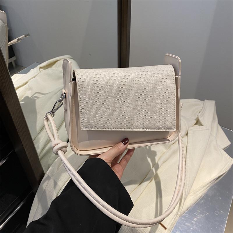 Black White Contemporary Khaki And Pink Small Square Shoulder Bag For Daily Fashion