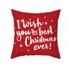 Wish Christmas Pillow Cover Peach Skin Printed Waterproof Cushion Cover Home Supplies Pillow Cover